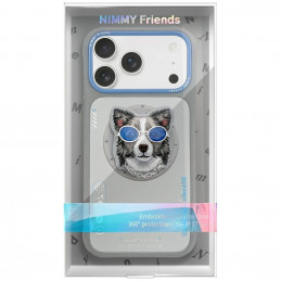 „Nimmy Glasses Cool Dog MagSafe“ dėklas, skirtas „iPhone 17 Pro“ – pilkas