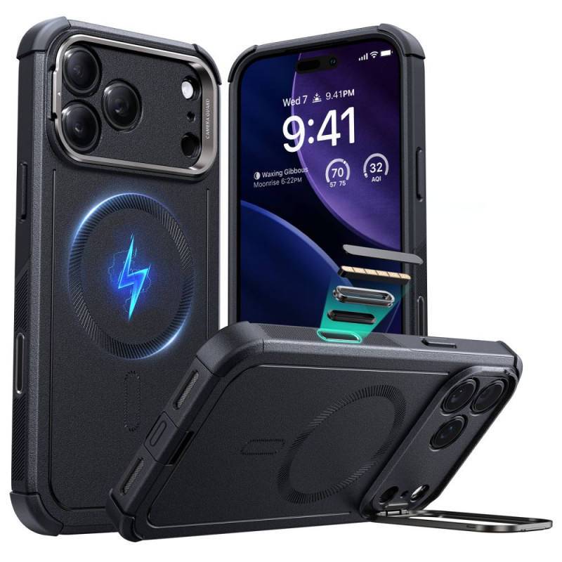 ESR „Cyber Kickstand MagSafe“ dėklas, skirtas „iPhone 17 Pro Max“ – juodas