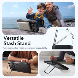 ESR „Cyber Kickstand MagSafe“ dėklas, skirtas „iPhone 17 Pro Max“ – juodas