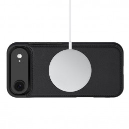„Tech-Protect“ piniginės formos „MagSafe“ dėklas, skirtas „iPhone 17 Air“ – matinės juodos spalvos