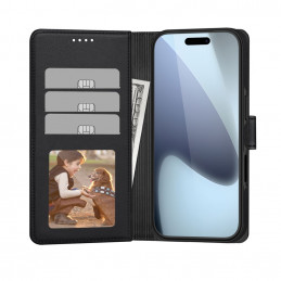„Tech-Protect Wallet“ „MagSafe“ dėklas, skirtas „iPhone 17 Pro“ – matinės juodos spalvos