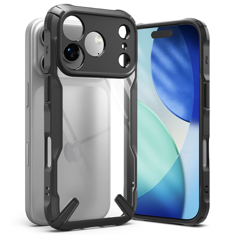 „Ringke Fusion X“ dėklas, skirtas „iPhone 17 Pro Max“ – juodas