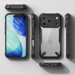 „Ringke Fusion X“ dėklas, skirtas „iPhone 17 Pro Max“ – juodas