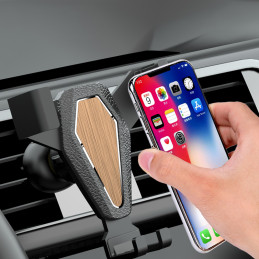 Gravity automobilinis išmaniojo telefono laikiklis ventiliacijos angai juodas (YC07)