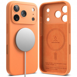 „Ringke“ silikoninis magnetinis „MagSafe“ dėklas, skirtas „iPhone 17 Pro Max“ – oranžinis