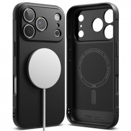 „Ringke Onyx“ magnetinis „MagSafe“ dėklas, skirtas „iPhone 17 Pro“ – juodas