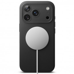 „Ringke“ silikoninis magnetinis „MagSafe“ dėklas, skirtas „iPhone 17 Pro“ – juodas