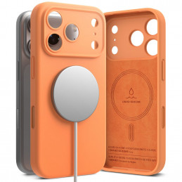 „Ringke“ silikoninis magnetinis „MagSafe“ dėklas, skirtas „iPhone 17 Pro“ – oranžinis