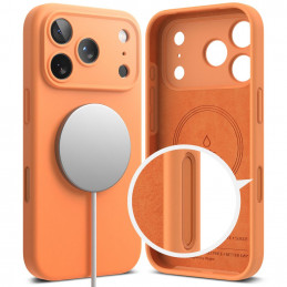 „Ringke“ silikoninis magnetinis „MagSafe“ dėklas, skirtas „iPhone 17 Pro“ – oranžinis