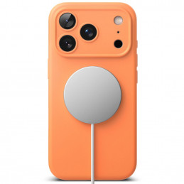„Ringke“ silikoninis magnetinis „MagSafe“ dėklas, skirtas „iPhone 17 Pro“ – oranžinis