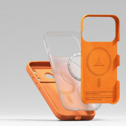 „Ringke“ silikoninis magnetinis „MagSafe“ dėklas, skirtas „iPhone 17 Pro“ – oranžinis