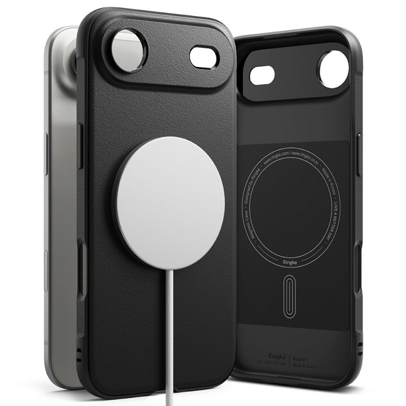 „Ringke Onyx“ magnetinis „MagSafe“ dėklas, skirtas „iPhone 17 Air“ – juodas