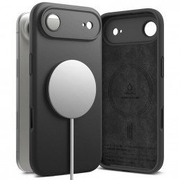 „Ringke“ silikoninis magnetinis „MagSafe“ dėklas, skirtas „iPhone 17 Air“ – juodas