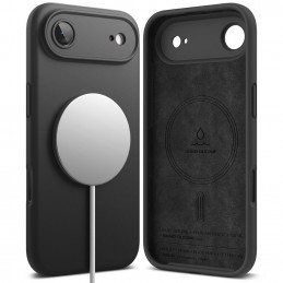 „Ringke“ silikoninis magnetinis „MagSafe“ dėklas, skirtas „iPhone 17 Air“ – juodas