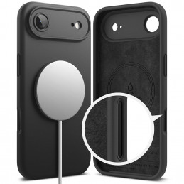 „Ringke“ silikoninis magnetinis „MagSafe“ dėklas, skirtas „iPhone 17 Air“ – juodas