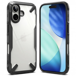 „Ringke Fusion X“ dėklas, skirtas „iPhone 17“ – juodas