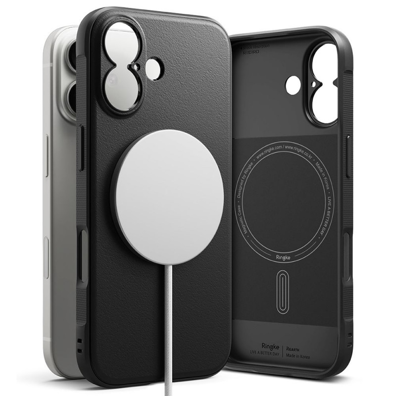 „Ringke Onyx“ magnetinis „MagSafe“ dėklas, skirtas „iPhone 17“ – juodas