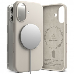 „Ringke“ silikoninis magnetinis „MagSafe“ dėklas, skirtas „iPhone 17“ – smėlio spalvos