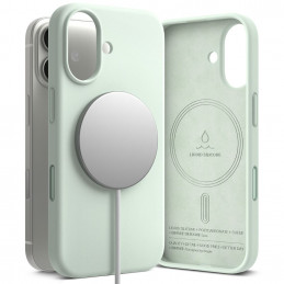 „Ringke“ silikoninis magnetinis „MagSafe“ dėklas, skirtas „iPhone 17 Pro“ – mėtinis