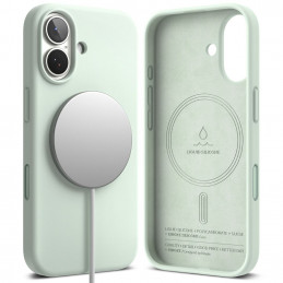 „Ringke“ silikoninis magnetinis „MagSafe“ dėklas, skirtas „iPhone 17 Pro“ – mėtinis