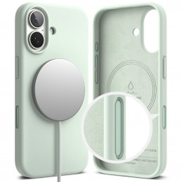 „Ringke“ silikoninis magnetinis „MagSafe“ dėklas, skirtas „iPhone 17 Pro“ – mėtinis