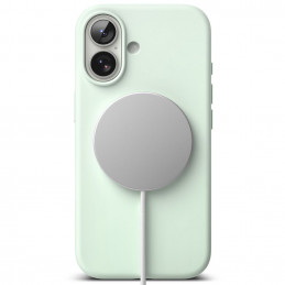 „Ringke“ silikoninis magnetinis „MagSafe“ dėklas, skirtas „iPhone 17 Pro“ – mėtinis