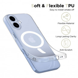 „Tech-Protect FlexAir MagSafe“ dėklas, skirtas „iPhone 17“ – skaidrus