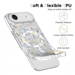 „Tech-Protect FlexAir MagSafe“ dėklas, skirtas „iPhone 17 Air“ – ramunės su lapais