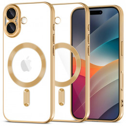 „Tech-Protect MagFlex MagSafe“ dėklas, skirtas „iPhone 17“ – permatomo aukso spalvos