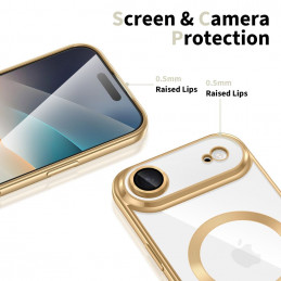 „Tech-Protect MagFlex MagSafe“ dėklas, skirtas „iPhone 17 Air“ – permatomo aukso spalvos
