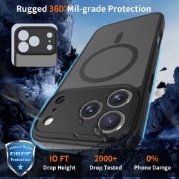 „Tech-Protect BasicMag MagSafe“ dėklas, skirtas „iPhone 17 Pro Max“ – matinės juodos spalvos