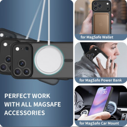 „Tech-Protect BasicMag MagSafe“ dėklas, skirtas „iPhone 17 Pro Max“ – matinės juodos spalvos