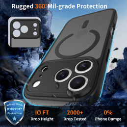 „Tech-Protect BasicMag MagSafe“ dėklas, skirtas „iPhone 17 Pro Max“ – matinės juodos spalvos