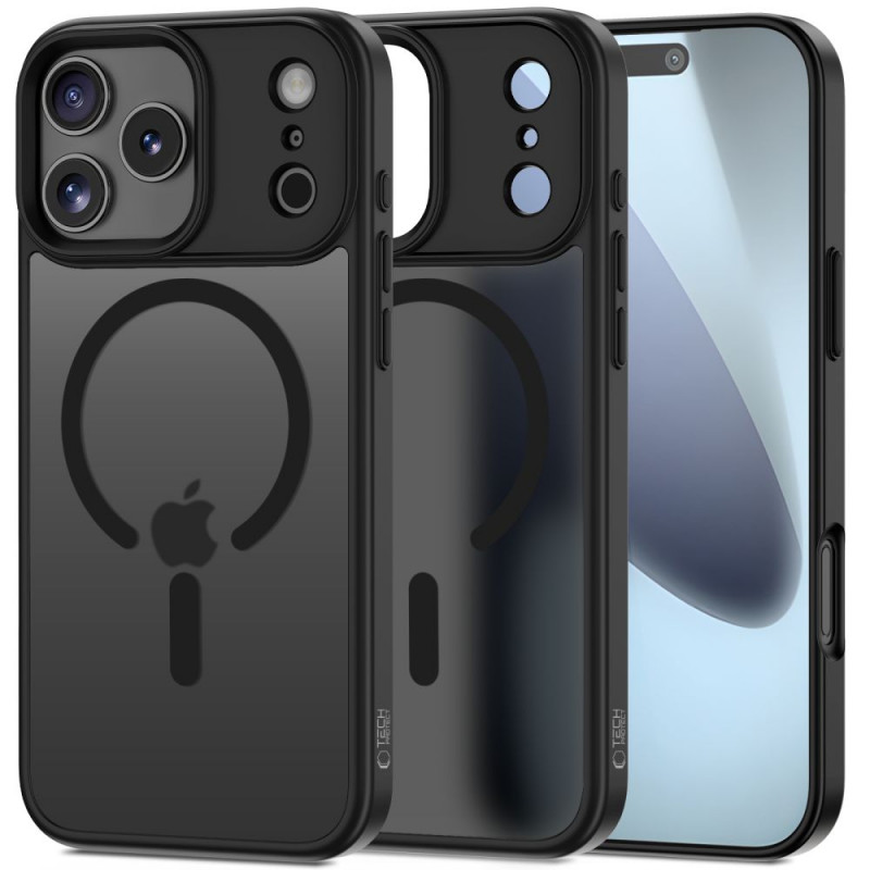 „Tech-Protect MagMat MagSafe“ dėklas, skirtas „iPhone 17 Pro Max“ – matinės juodos spalvos