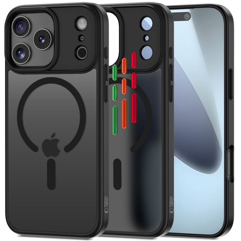 „Tech-Protect MagMat XT“ 4 „MagSafe“ dėklų komplektas, skirtas „iPhone 17 Pro“ – matinės juodos spalvos