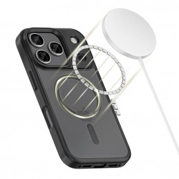 „Tech-Protect MagMat XT“ 4 „MagSafe“ dėklų komplektas, skirtas „iPhone 17 Pro“ – matinės juodos spalvos