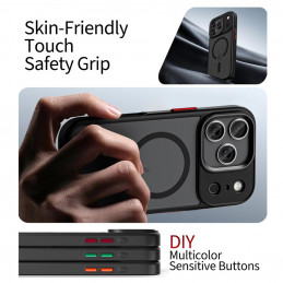 „Tech-Protect MagMat XT“ 4 „MagSafe“ dėklų komplektas, skirtas „iPhone 17 Pro Max“ – matinės juodos spalvos