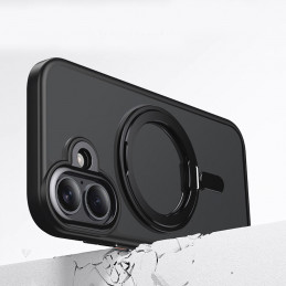 „Tech-Protect MagRing MagSafe“ dėklas, skirtas „iPhone 17“ – matinės juodos spalvos