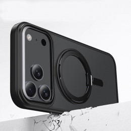 „Tech-Protect MagRing MagSafe“ dėklas, skirtas „iPhone 17 Pro“ – matinės juodos spalvos