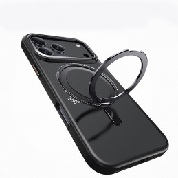 „Tech-Protect MagRing MagSafe“ dėklas, skirtas „iPhone 17 Pro“ – matinės juodos spalvos