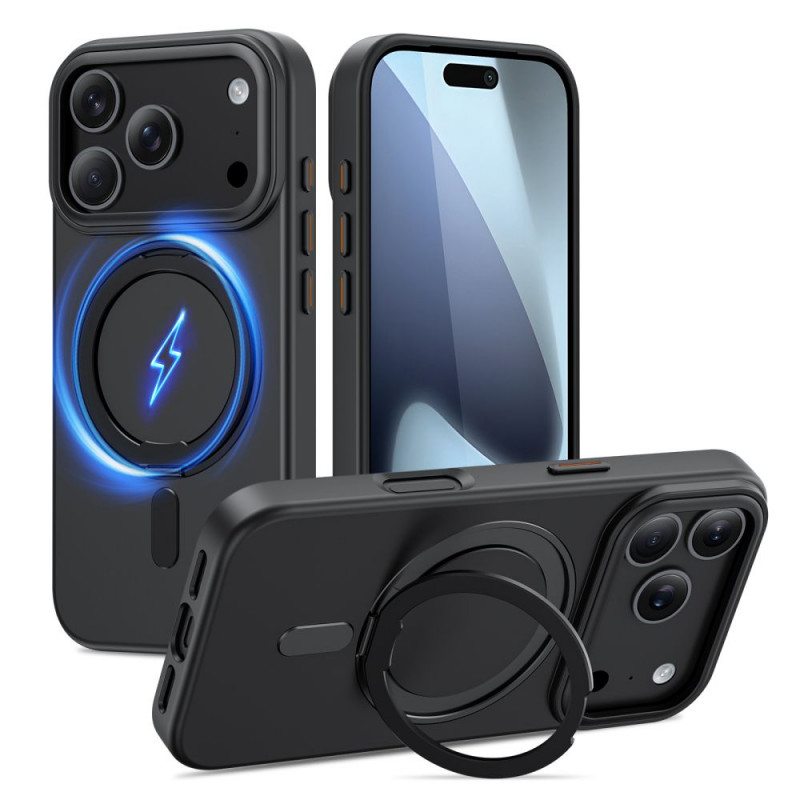 „Tech-Protect MagRing MagSafe“ dėklas, skirtas „iPhone 17 Pro Max“ – matinės juodos spalvos