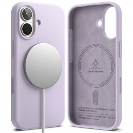 „Ringke“ silikoninis magnetinis „MagSafe“ dėklas, skirtas „iPhone 17“ – violetinis