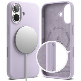 „Ringke“ silikoninis magnetinis „MagSafe“ dėklas, skirtas „iPhone 17“ – violetinis