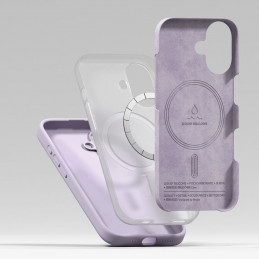 „Ringke“ silikoninis magnetinis „MagSafe“ dėklas, skirtas „iPhone 17“ – violetinis