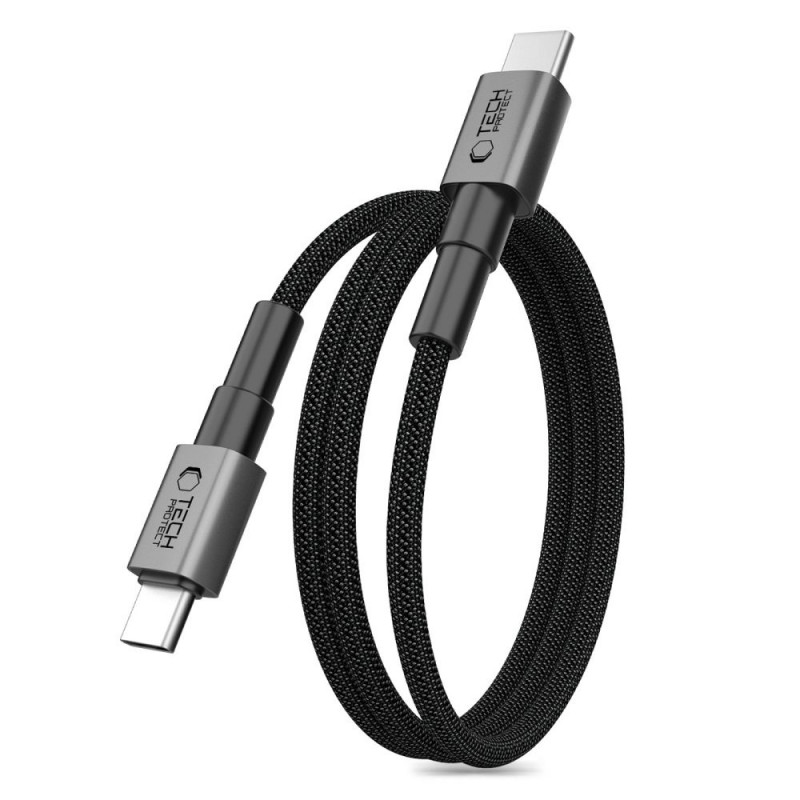 „Tech-Protect Ultraboost DNA MagTwist USB-C PD“ laidas 100 W / 5 A, 100 cm – pilkas