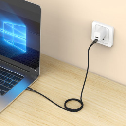 „Tech-Protect Ultraboost DNA MagTwist USB-C PD“ laidas 100 W / 5 A, 200 cm – pilkas