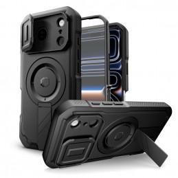 „Tech-Protect Kevlar MagSafe“ dėklas, skirtas „iPhone 17 Pro Max“ – juodas