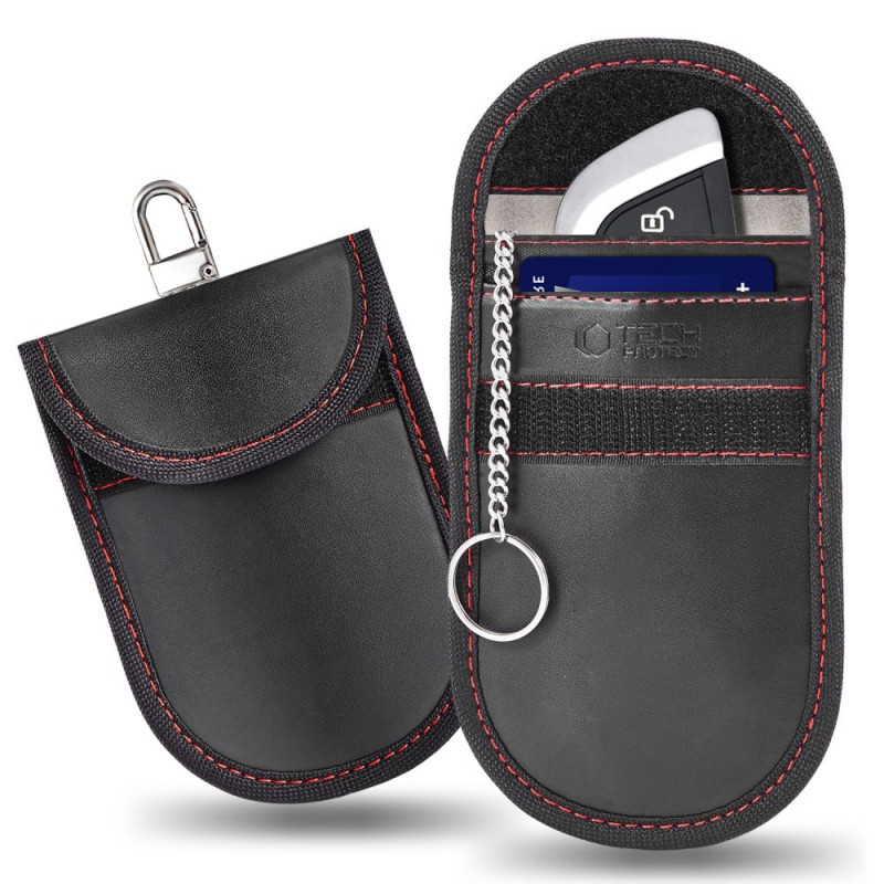„Tech-Protect KLR100“ RFID dėklas – juodas ir raudonas