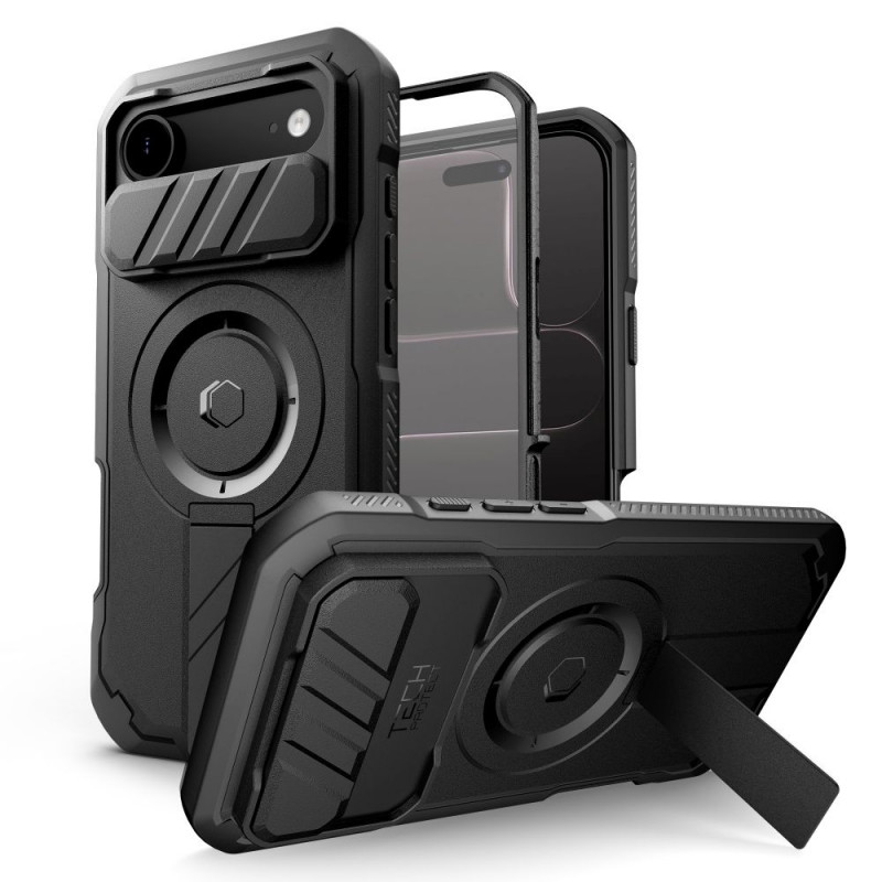 „Tech-Protect Kevlar MagSafe“ dėklas, skirtas „iPhone 17 Air“ – juodas