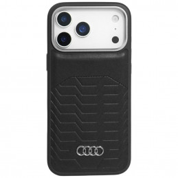 „Audi GT“ sintetinės odos „MagSafe“ dėklas, skirtas „iPhone 17 Pro Max“ – juodas